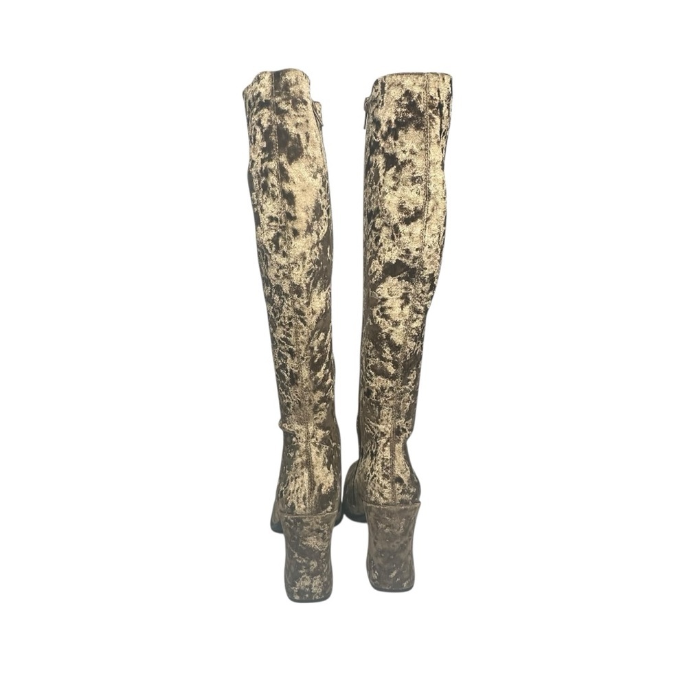 NEW Jeffrey Campbell Naissancr Boots in Brown Crushed Velvet 7.5 - Picture 8 of 13